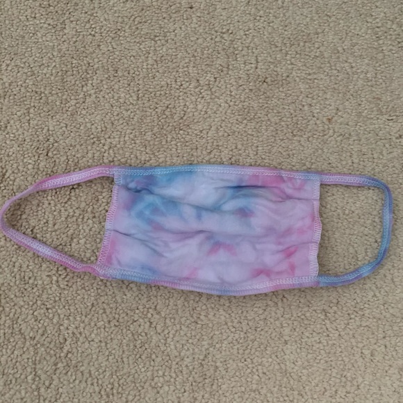 NWT pink & blue tie dye handmade fabric face mask - Picture 7 of 13